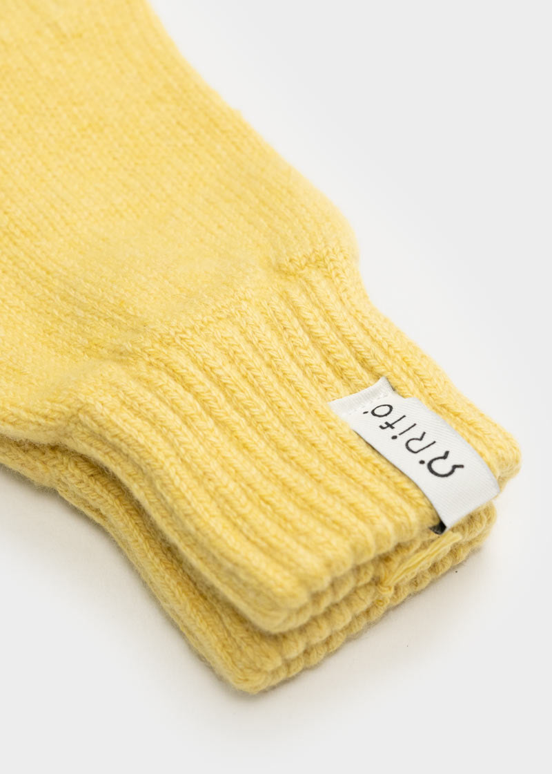 Giallo Cedro | Guanti donna cashmere rigenerato