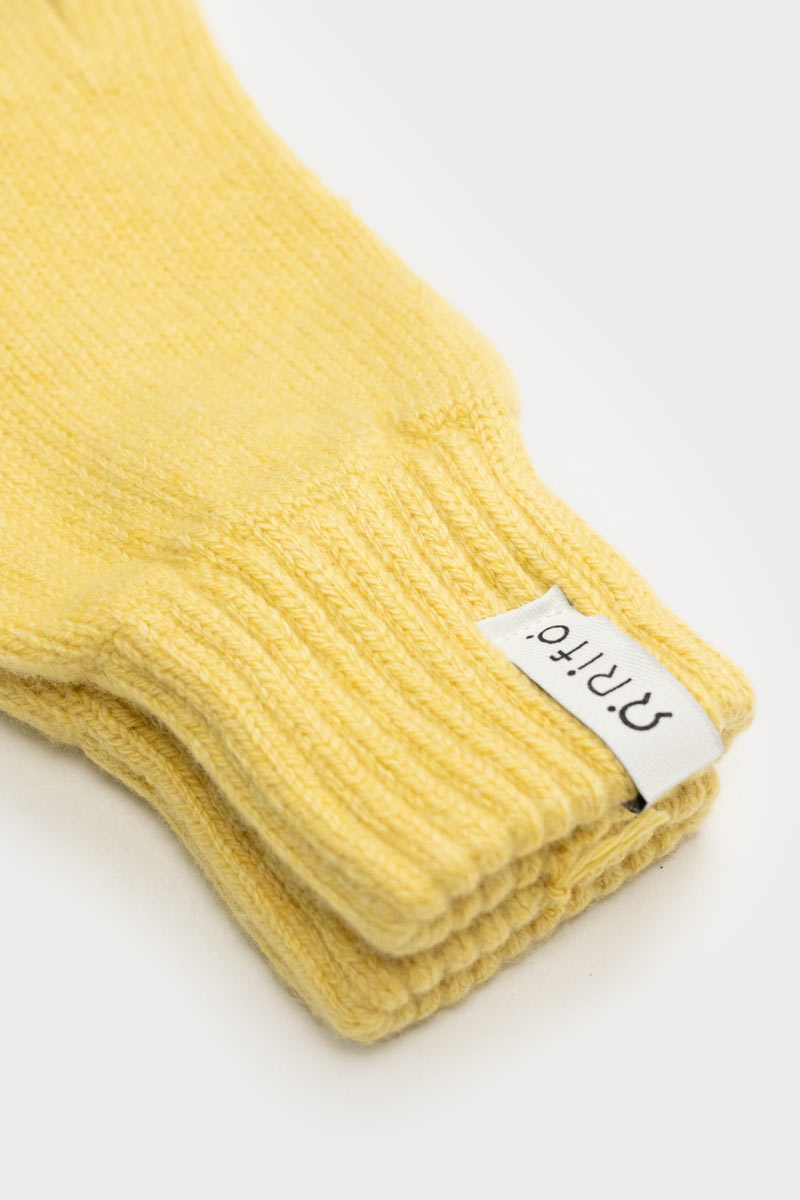 Giallo Cedro | Guanti donna cashmere rigenerato