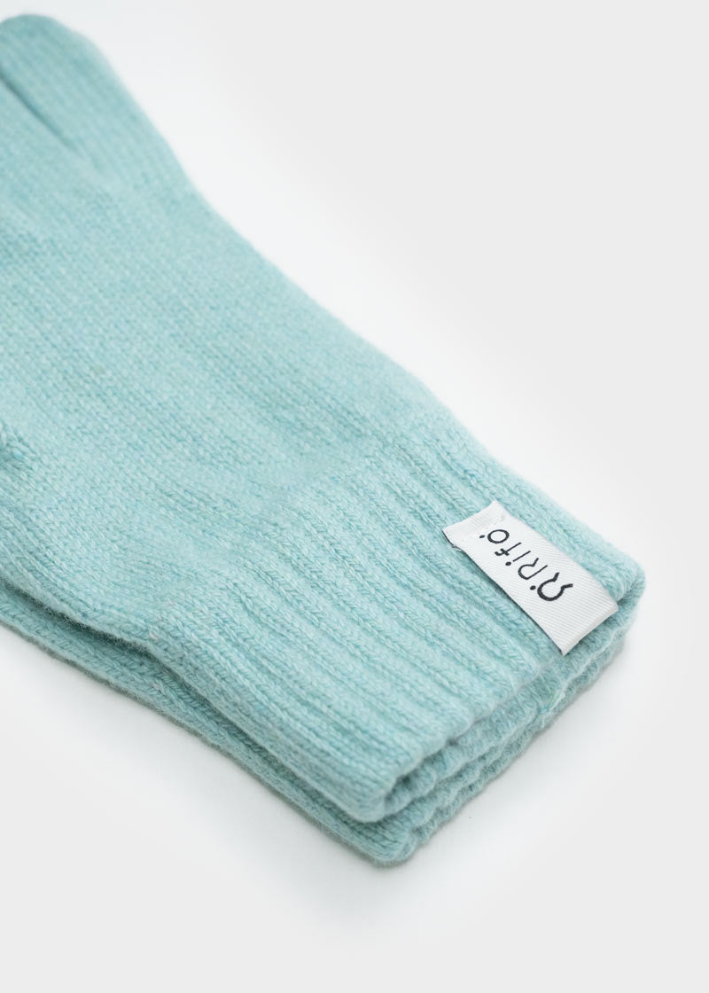 Verde Menta | Guanti donna cashmere rigenerato