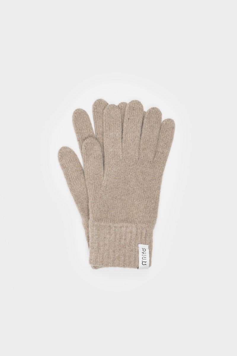 kaschmir handschuhe damen beige Handschuhe aus recycelter Kaschmirwolle beige Anita