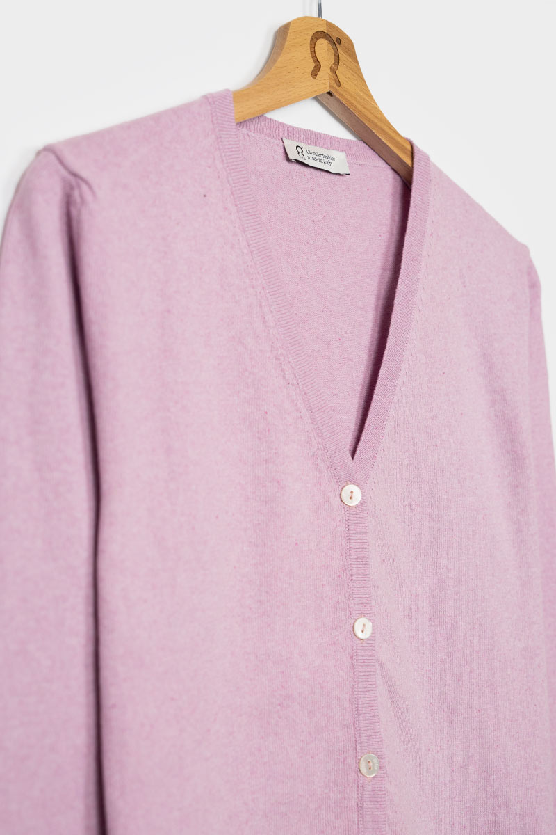 Rosa Magnolia | Cardigan Donna Cotone Rigenerato Lucia