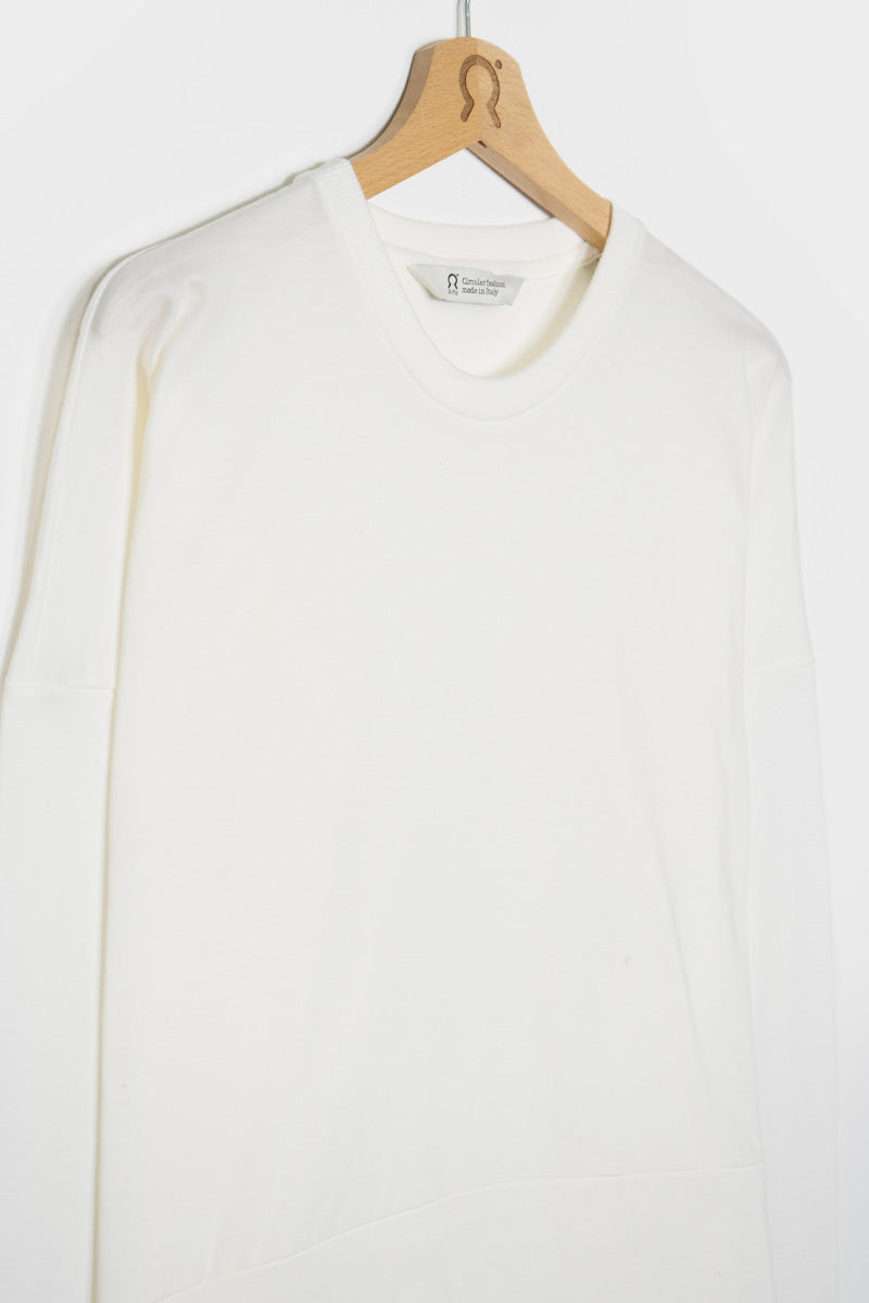 Bianco Latte | Maglia Donna Cotone Rigenerato Zoe