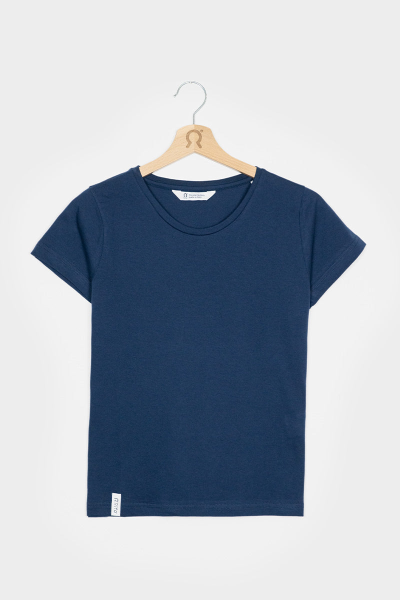 Blu Balena | tshirt donna cotone organico e cotone rigenerato