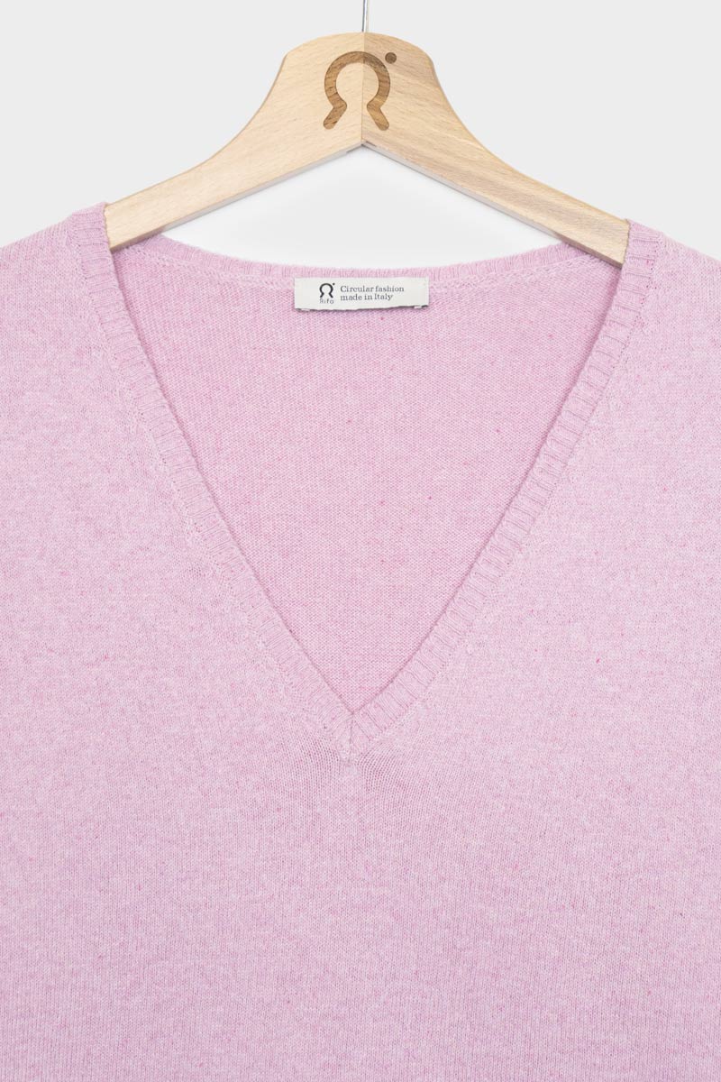 Rosa Magnolia | Maglia Donna Cotone Rigenerato Arianna