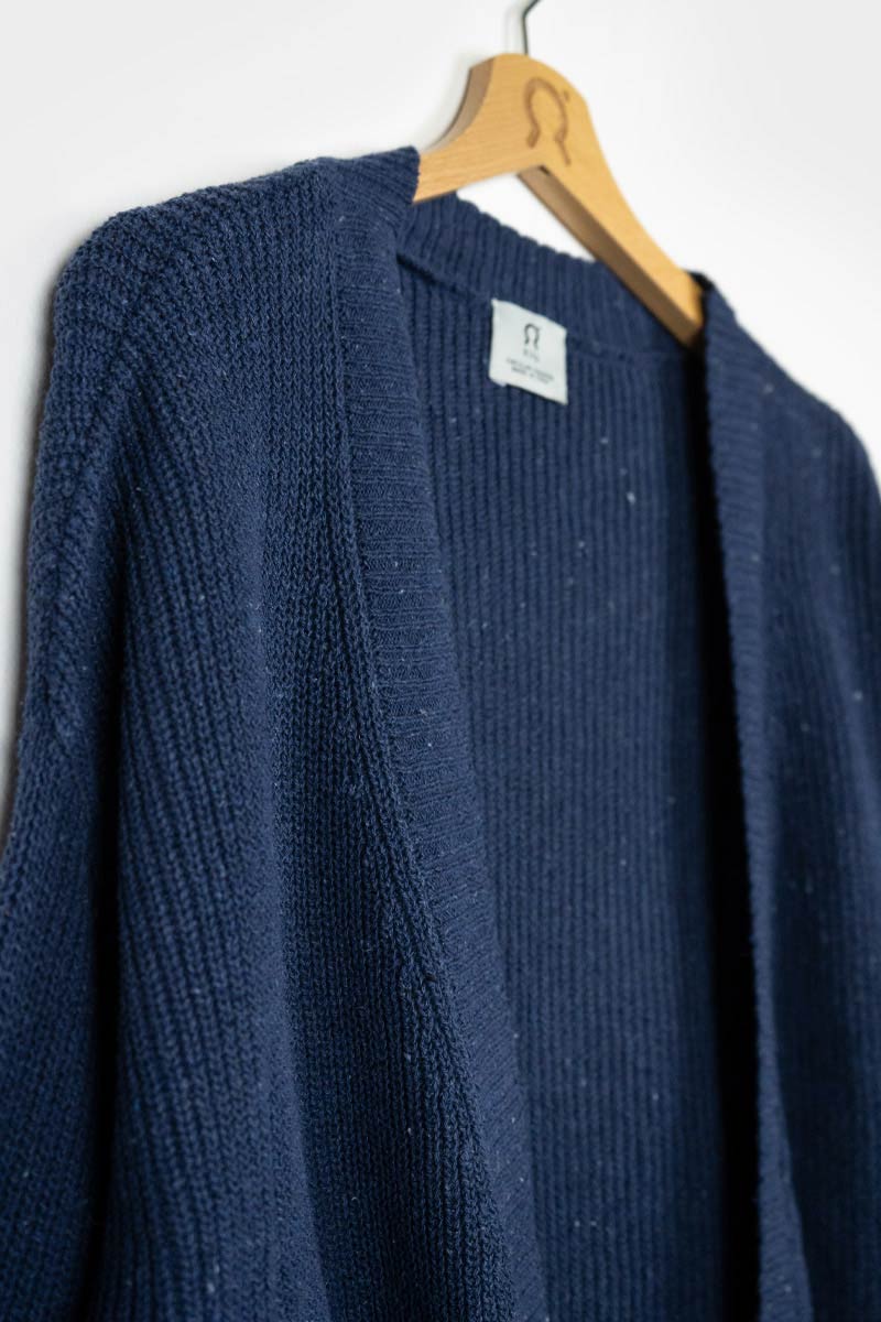 Blu Baltico | Cardigan Cotone Donna Jeans Rigenerato