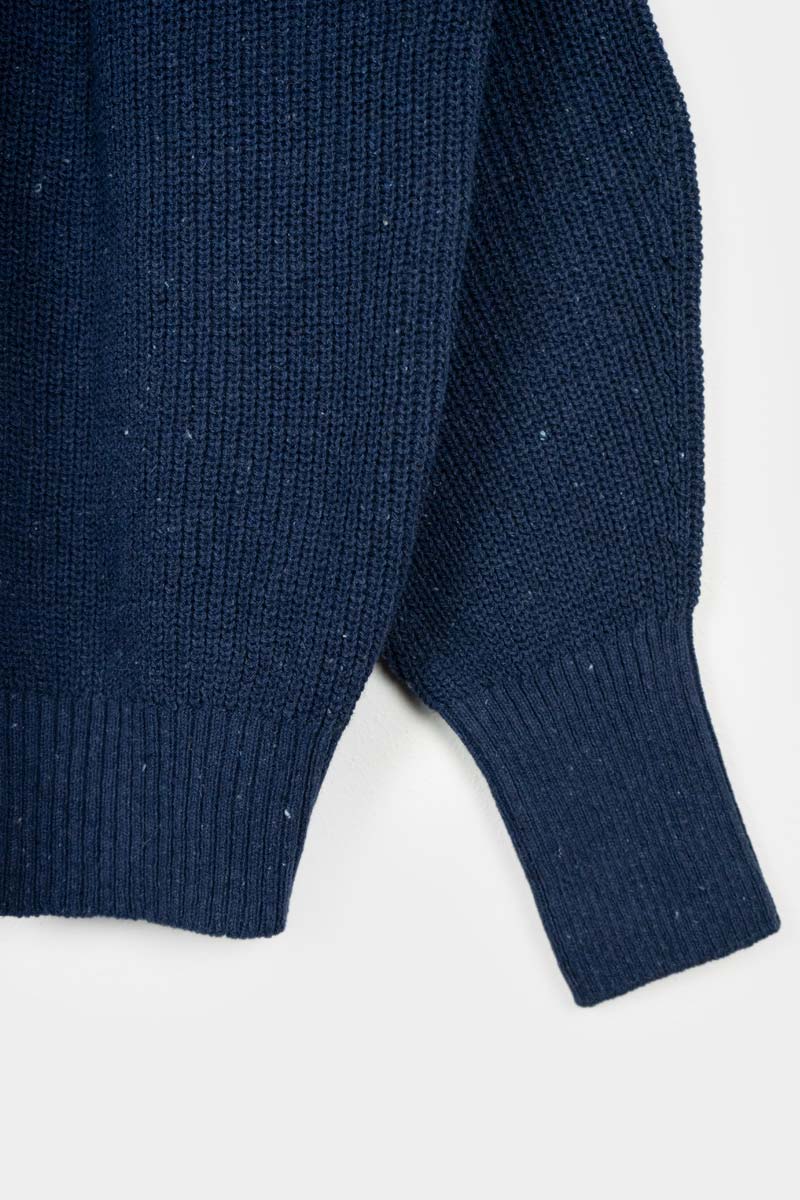 Blu Baltico | Cardigan Cotone Donna Jeans Rigenerato