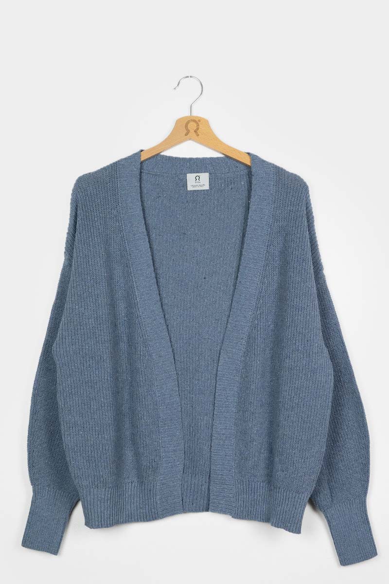 Blu Atlantico | Cardigan Cotone Donna Jeans Rigenerato