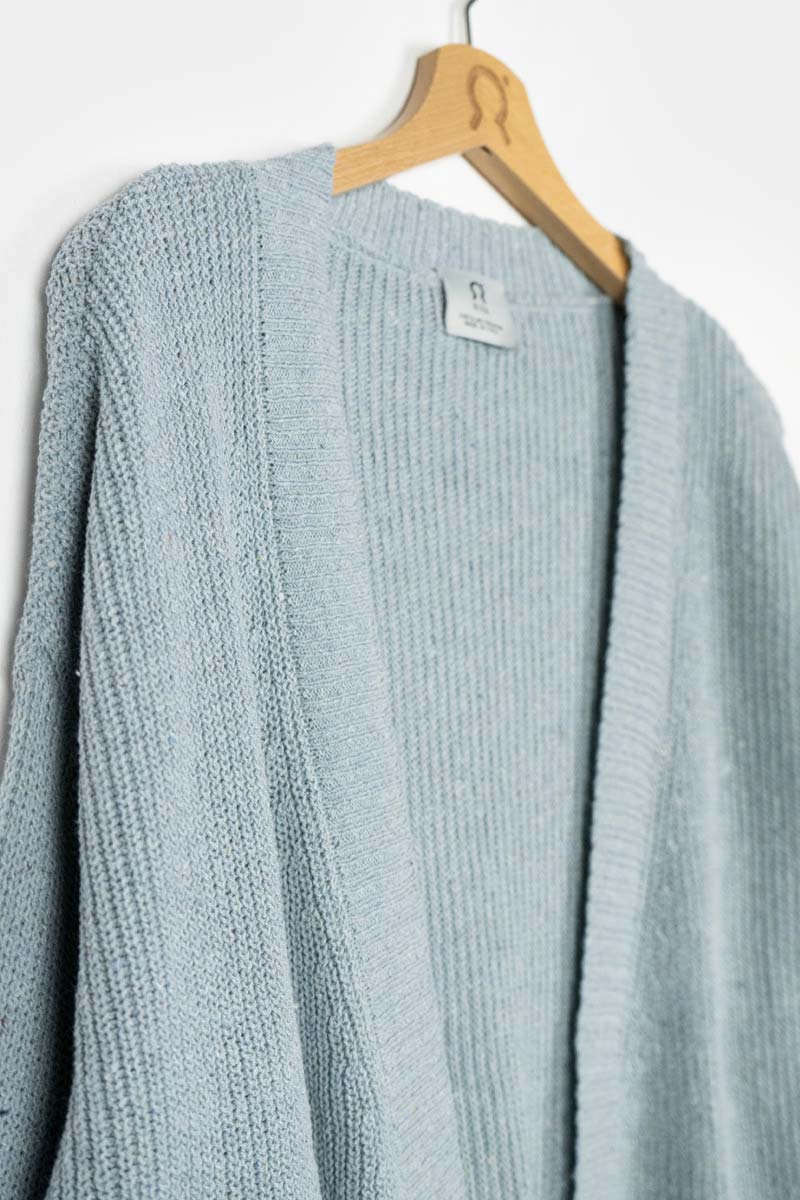 Azzurro Mediterraneo | Cardigan Cotone Donna Jeans Rigenerato