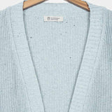 Azzurro Mediterraneo | Cardigan Cotone Donna Jeans Rigenerato