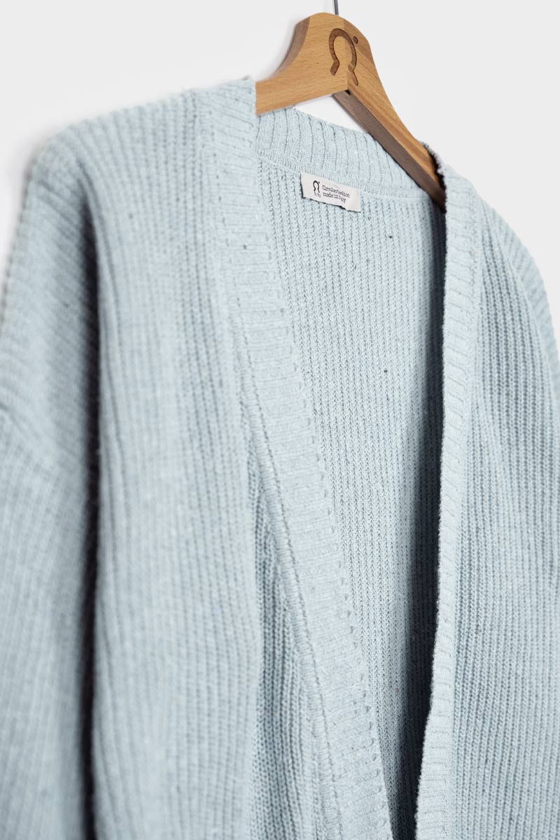 Azzurro Mediterraneo | Cardigan Cotone Donna Jeans Rigenerato