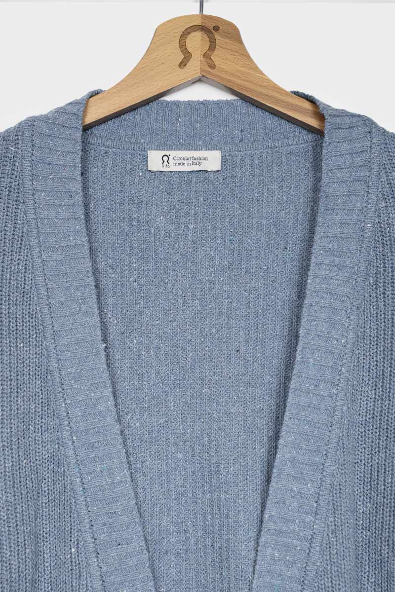 Blu Atlantico | Cardigan Cotone Donna Jeans Rigenerato