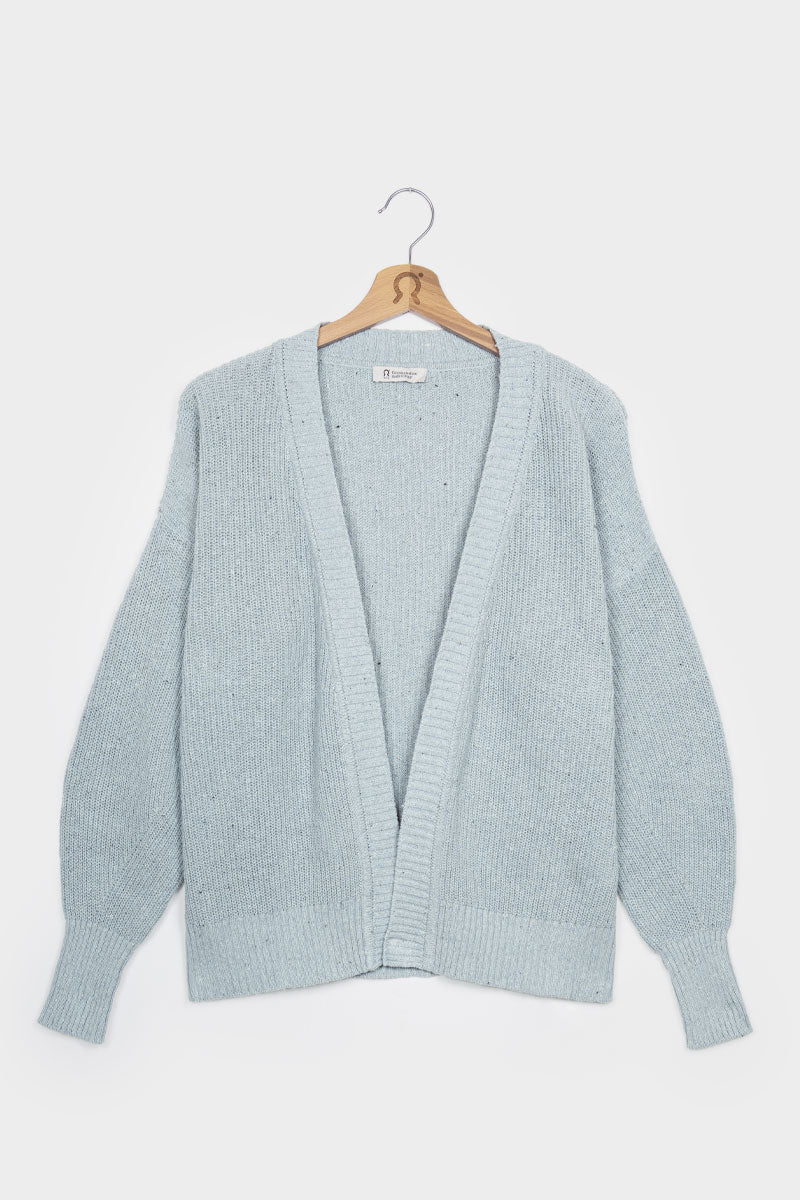 Azzurro Mediterraneo | Cardigan Cotone Donna Jeans Rigenerato