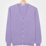 Viola Glicine | Cardigan Donna Light Cashmere Rigenerato Letizia