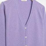 Viola Glicine | Cardigan Donna Light Cashmere Rigenerato Letizia