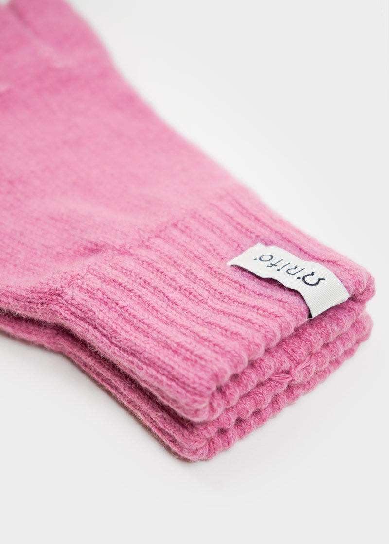 Rosa Confetto | Guanti Donna Cashmere Rigenerato Anita