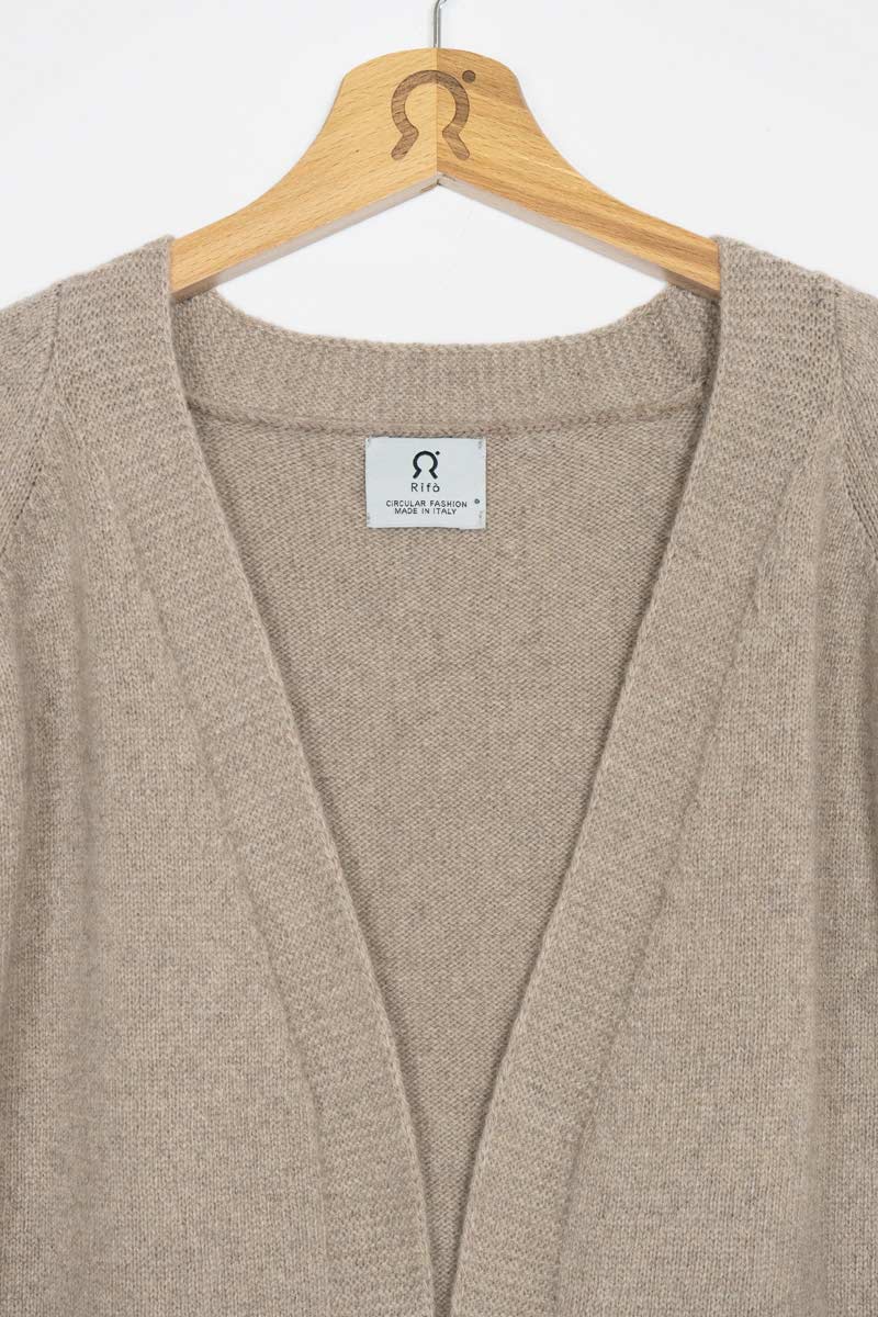 Beige Sabbia | Cardigan Donna Cashmere Rigenerato Venere