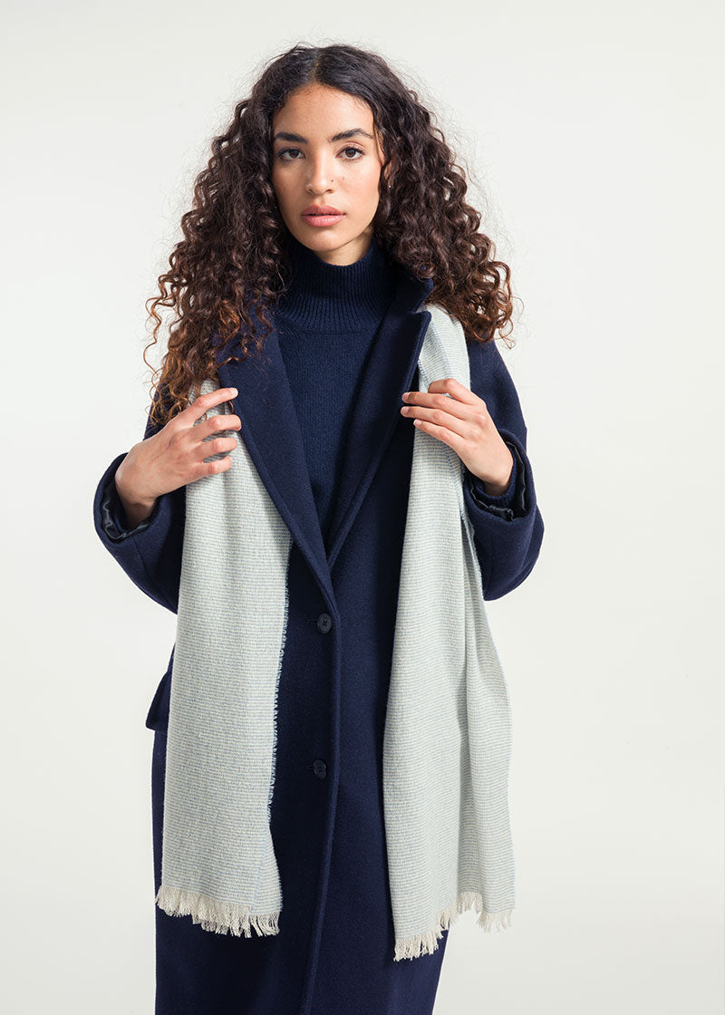 Azzurro Terso | Stola Cashmere Rigenerato Agape