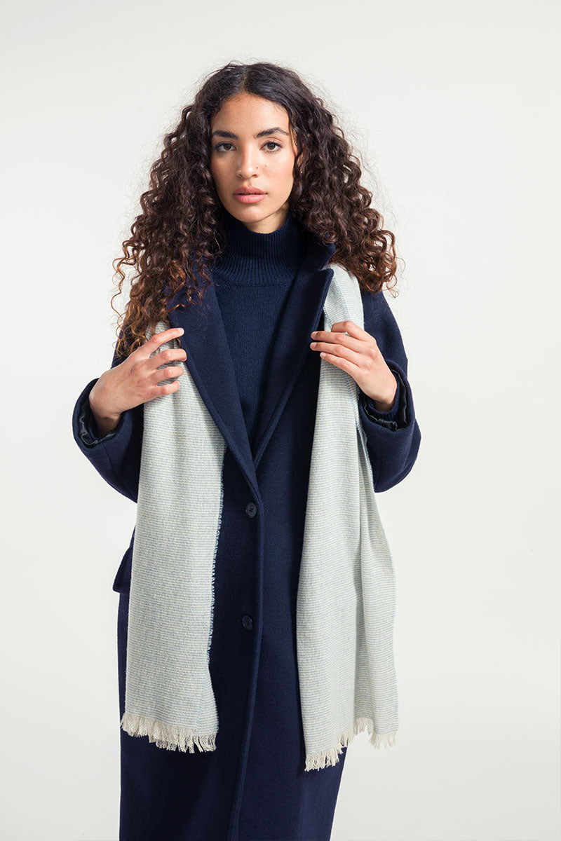 Azzurro Terso | Stola Cashmere Rigenerato Agape