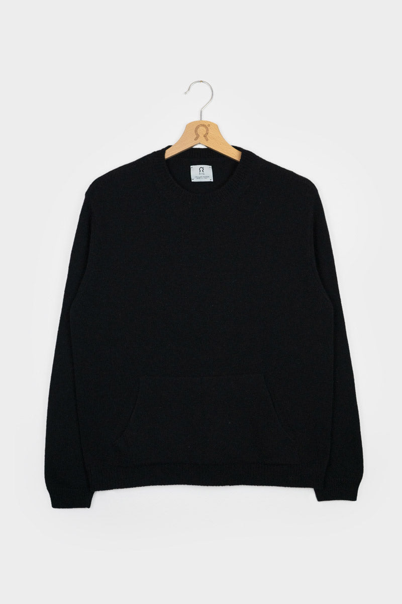 Nero Ardesia | Maglia tuta cashmere rigenerato