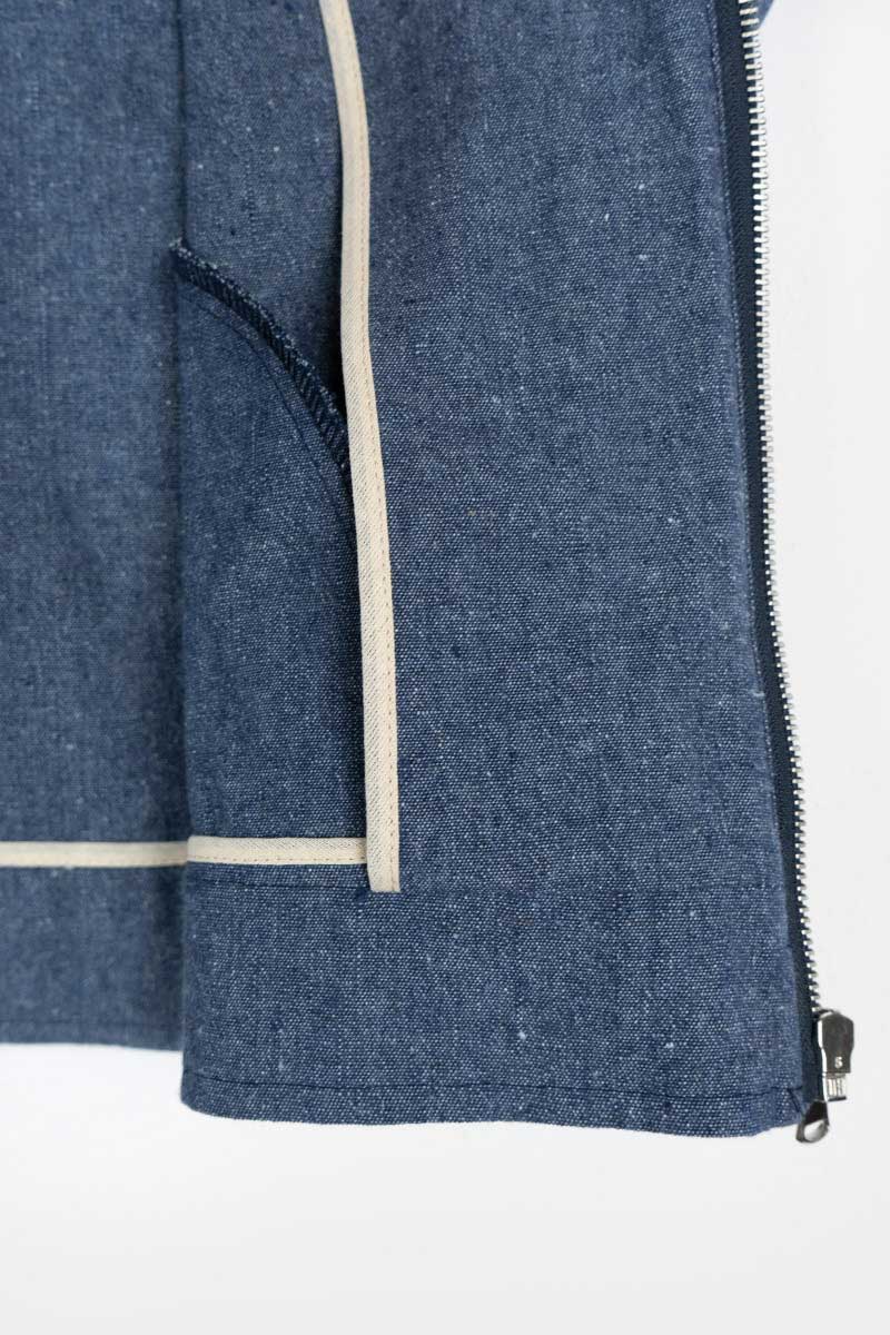 Denim | Giacchina zip jeans rigenerato