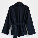 Blu Marina | Cappotto kimono donna lana rigenerata