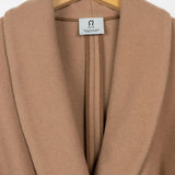 Beige Cammello | Cappotto kimono donna lana rigenerata