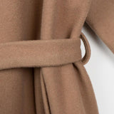 Beige Cammello | Cappotto kimono donna lana rigenerata