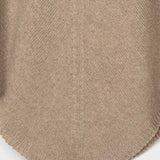 Beige Sabbia | Poncho cashmere rigenerato collo alto