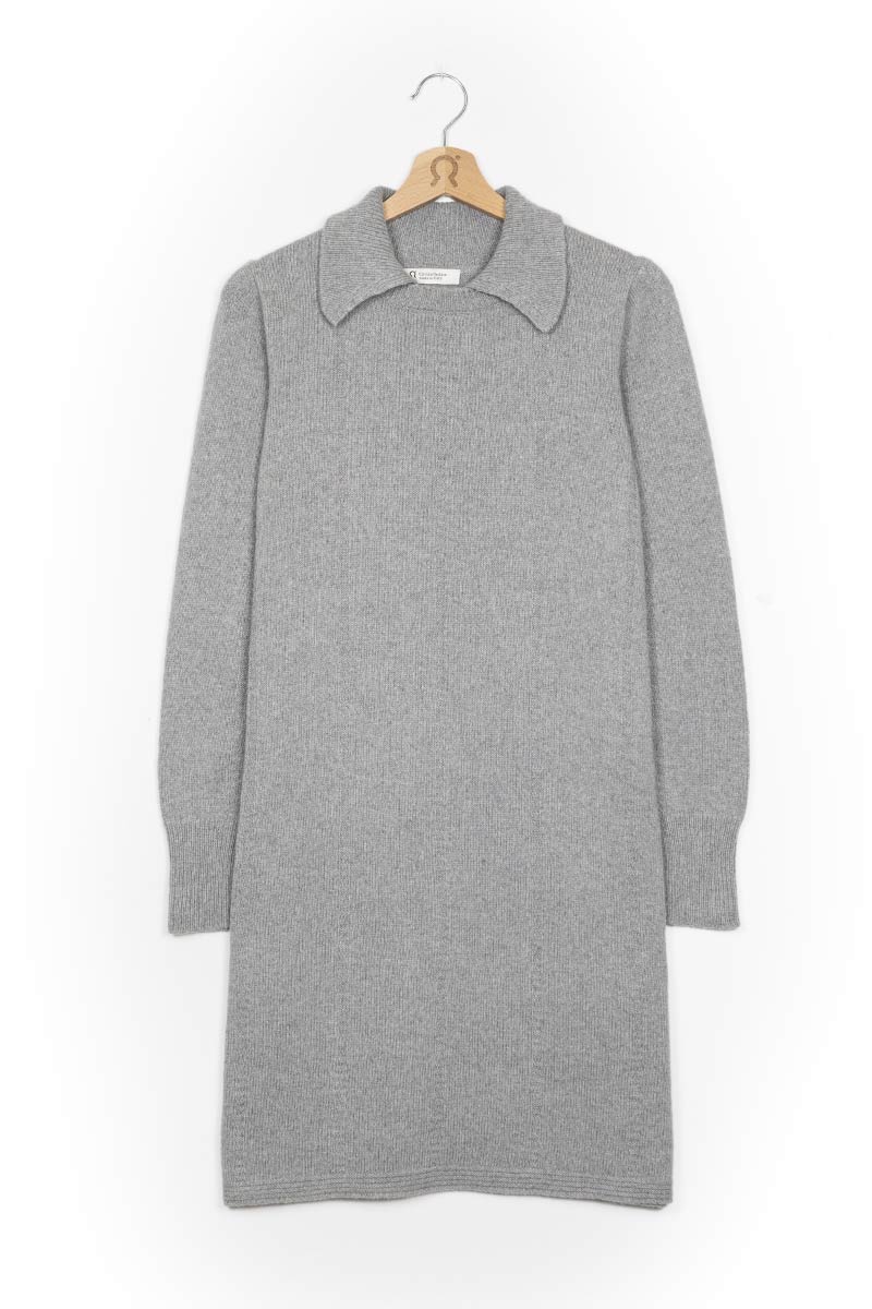 Grigio Calce | Abito Cashmere Rigenerato Lisa