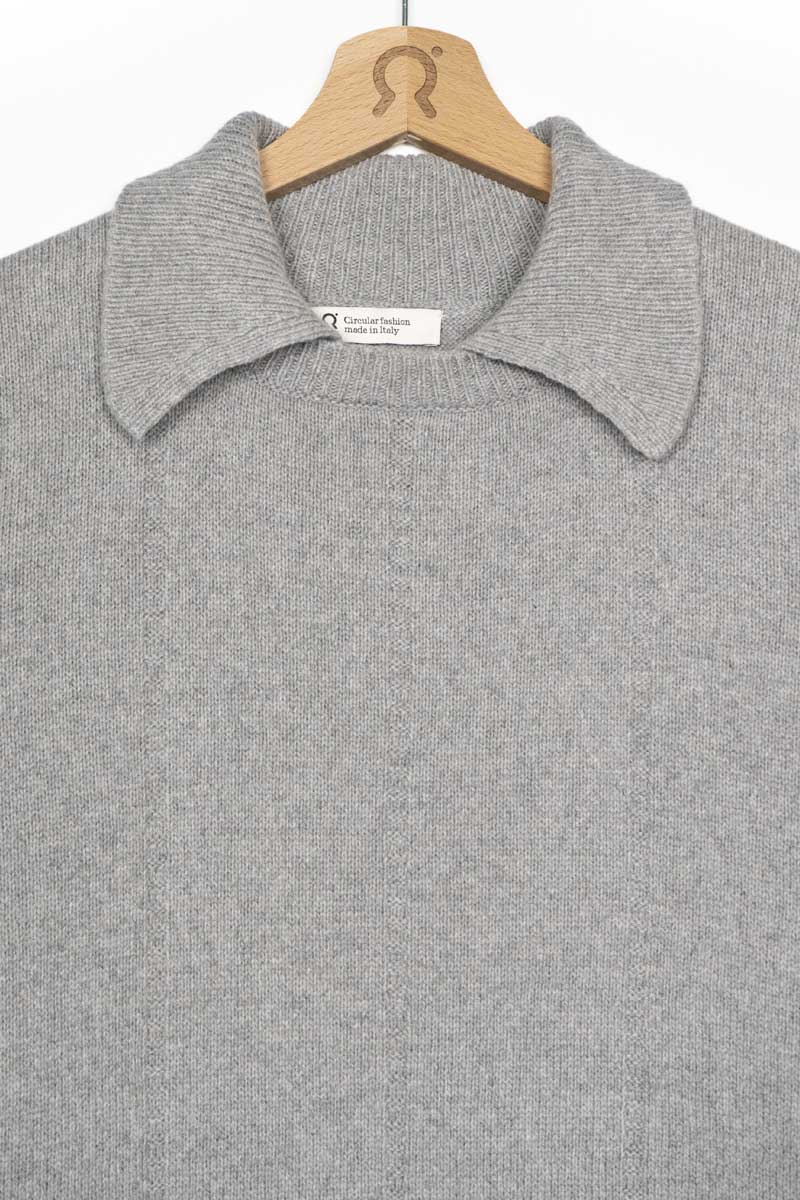 Grigio Calce | Abito Cashmere Rigenerato Lisa