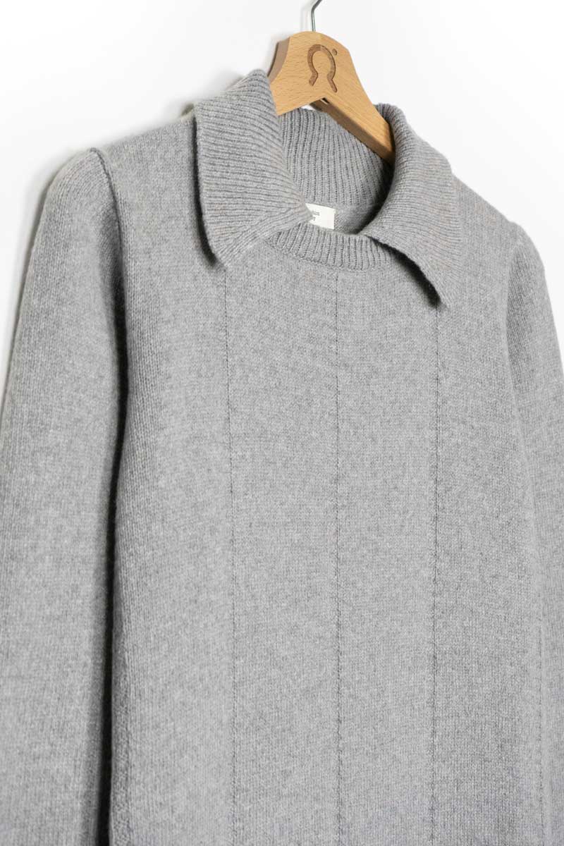 Grigio Calce | Abito Cashmere Rigenerato Lisa