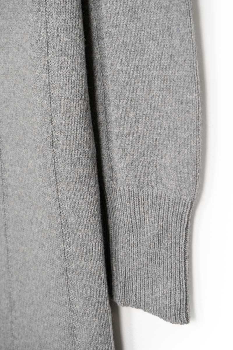 Grigio Calce | Abito Cashmere Rigenerato Lisa