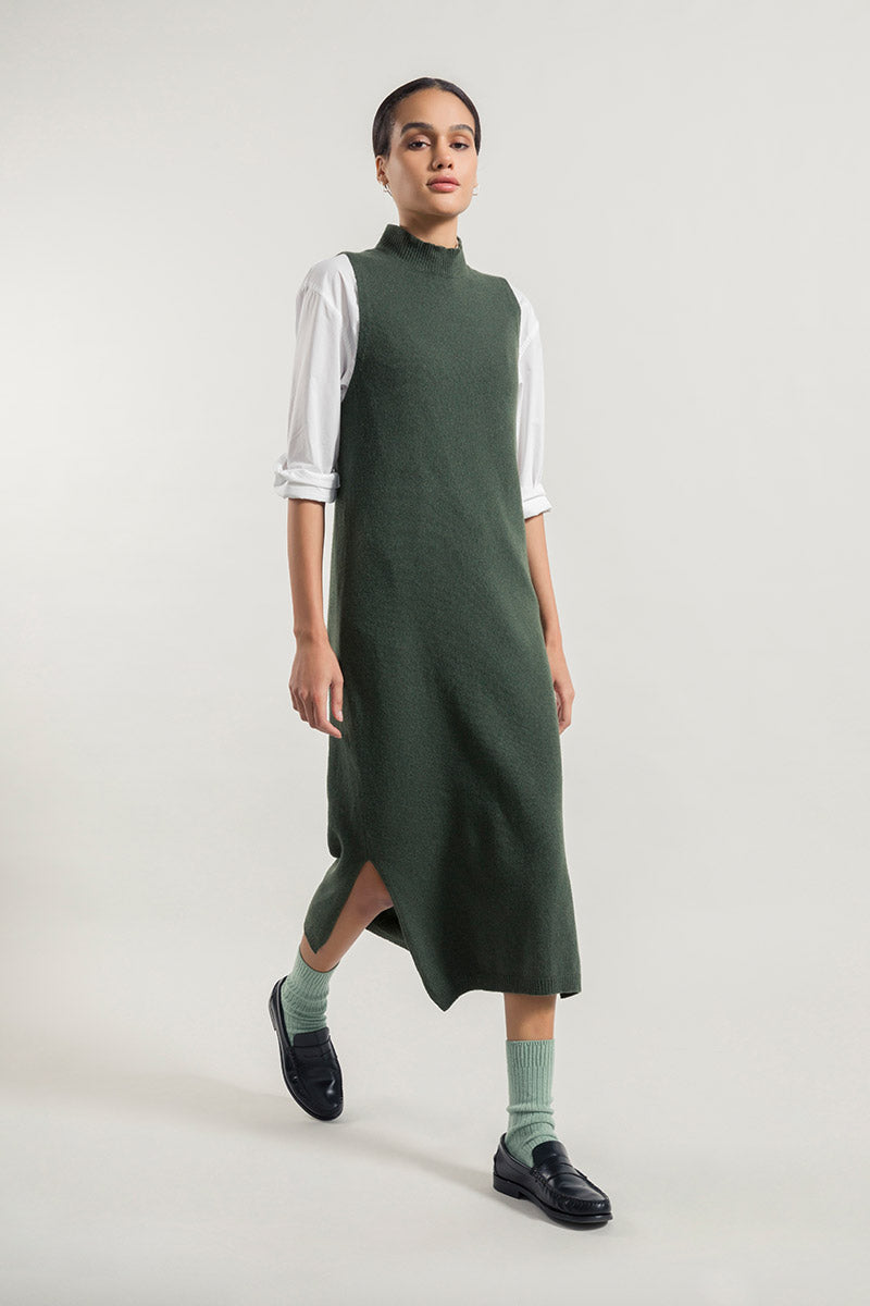 Verde Foresta | Abito Cashmere Rigenerato Michela