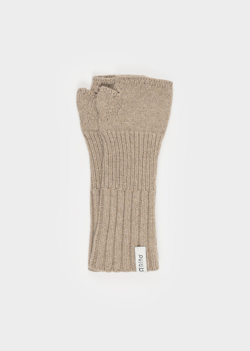 Beige Sabbia | Manicotti Cashmere Rigenerato Tamara