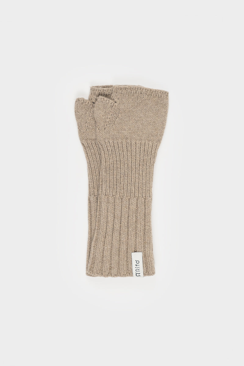 Beige Sabbia | Manicotti Cashmere Rigenerato Tamara