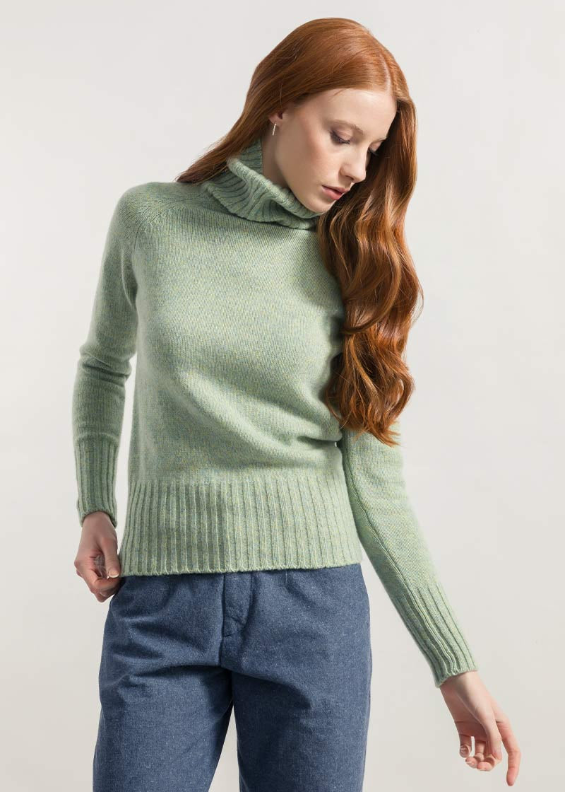 Chanteclaire Verde Celadon | Maglia Donna Cashmere Rigenerato Susanna