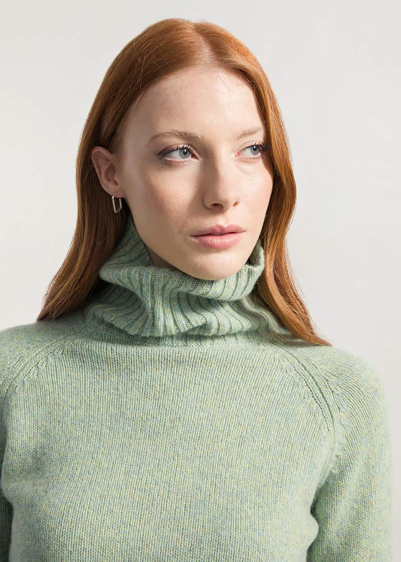 Chanteclaire Verde Celadon | Maglia Donna Cashmere Rigenerato Susanna