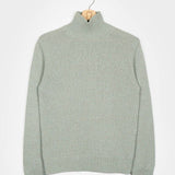 Mouline Verde Licheni | Maglia collo alto cashmere rigenerato