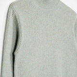 Mouline Verde Licheni | Maglia collo alto cashmere rigenerato