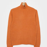 Arancio Becco D'oca | Maglia collo alto cashmere rigenerato