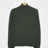 Verde Foresta | Maglia collo alto cashmere rigenerato