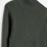 Verde Foresta | Maglia collo alto cashmere rigenerato