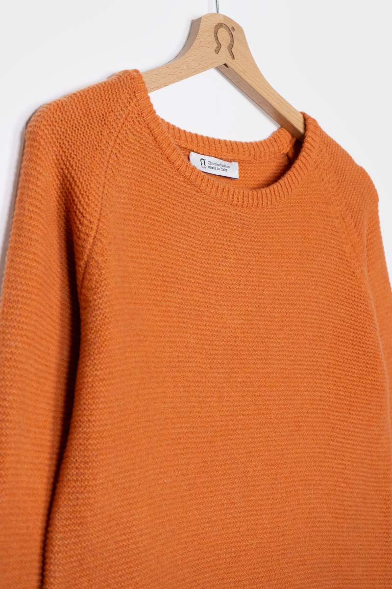 Arancio Becco d'Oca | Maglia cashmere rigenerato