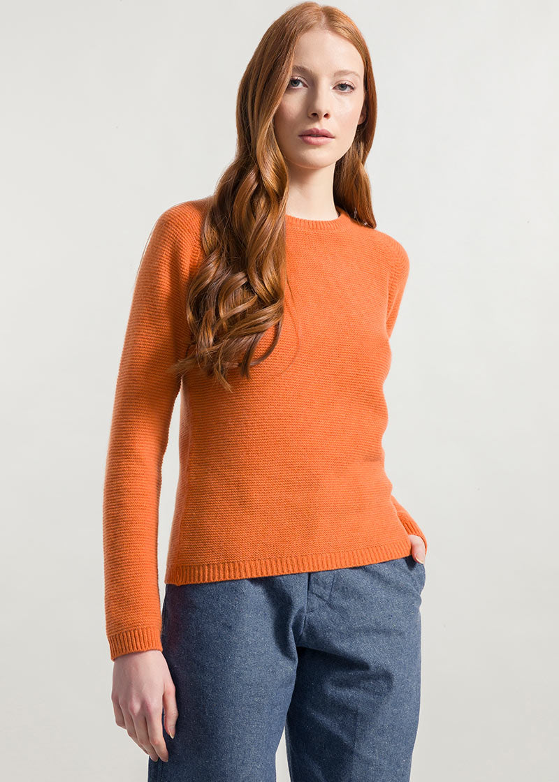 Arancio Becco d'Oca | Maglia cashmere rigenerato