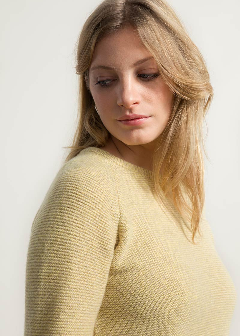 Mouline Giallo Frolla | Maglia cashmere rigenerato