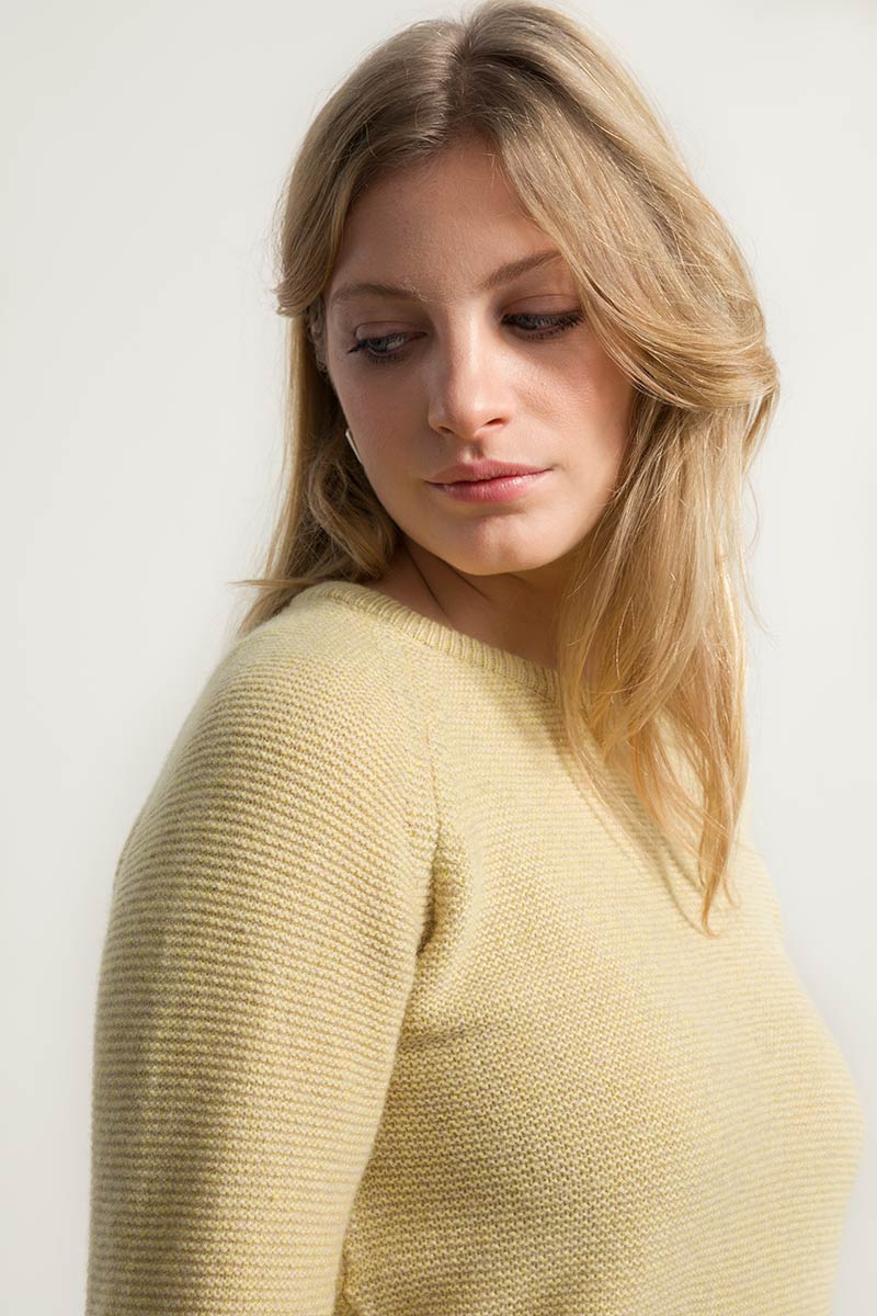 Mouline Giallo Frolla | Maglia cashmere rigenerato