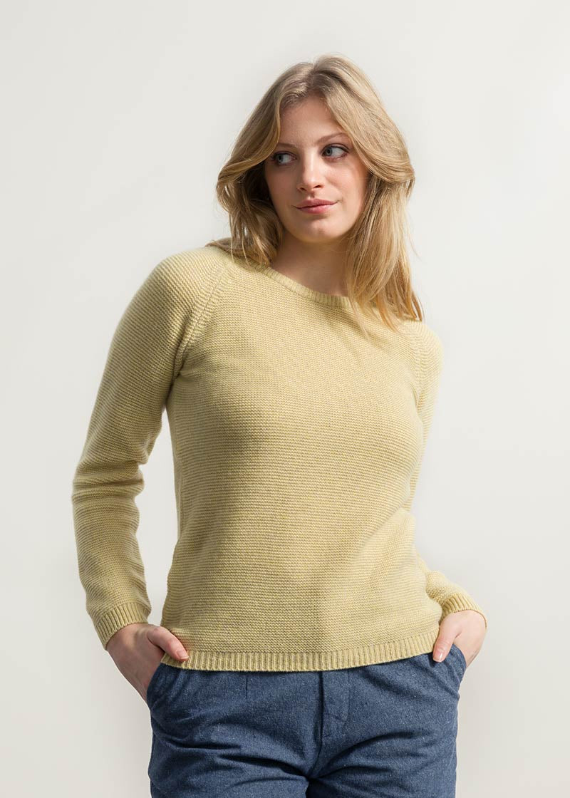 Mouline Giallo Frolla | Maglia cashmere rigenerato