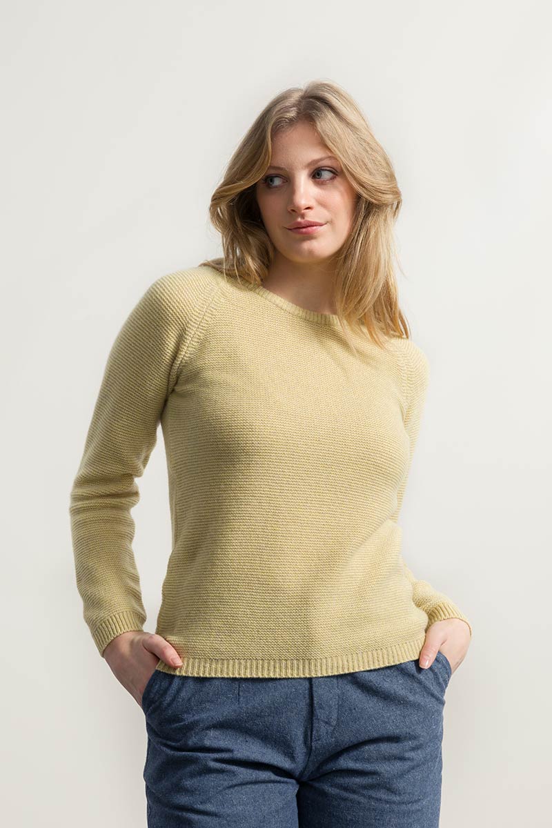 Mouline Giallo Frolla | Maglia cashmere rigenerato