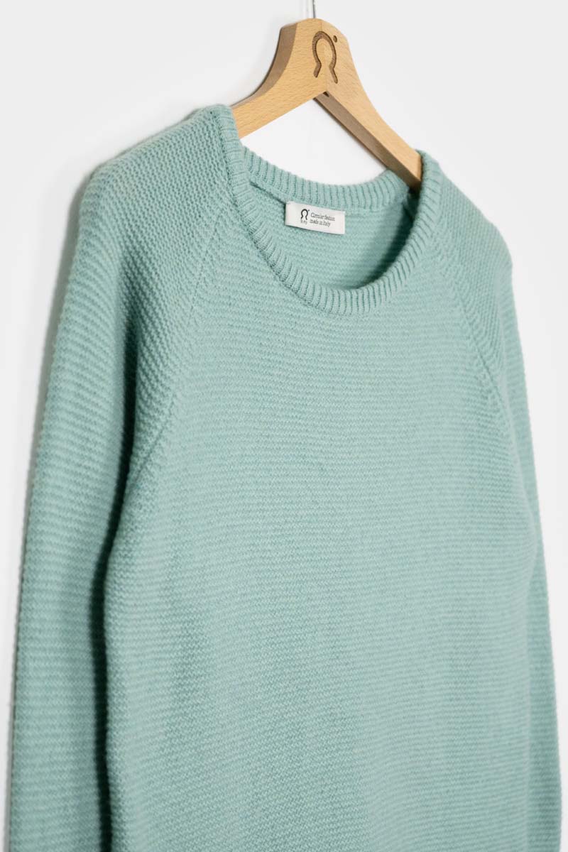 Verde Menta | Maglia cashmere rigenerato