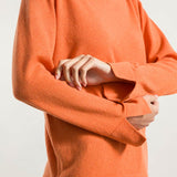 Arancio Becco D'oca | Maglia donna cashmere rigenerato